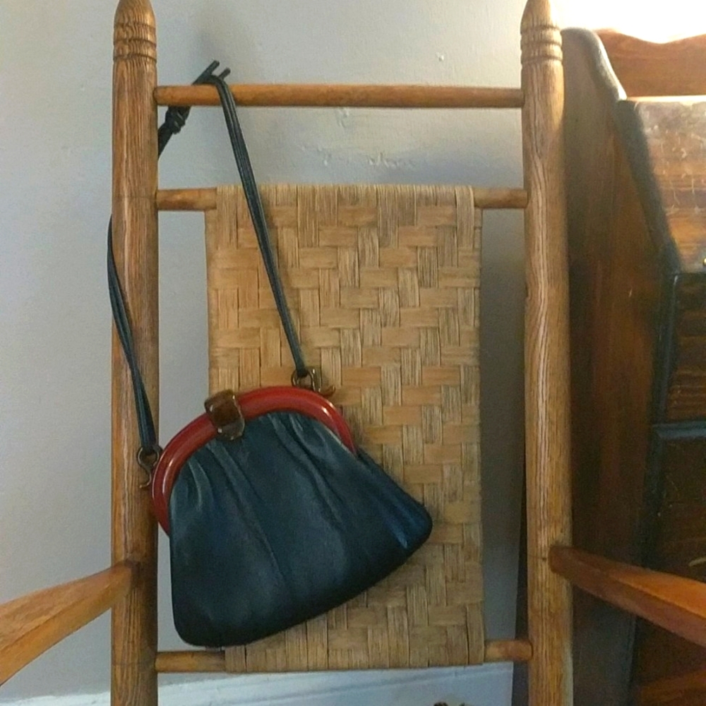 Vintage Purse with Bakelite Latch